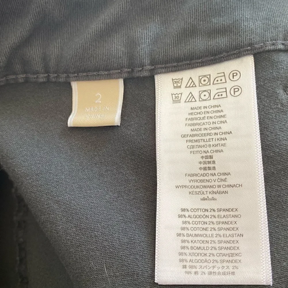 MICHAEL Kors Gray Pants Zipper Hem Size 2